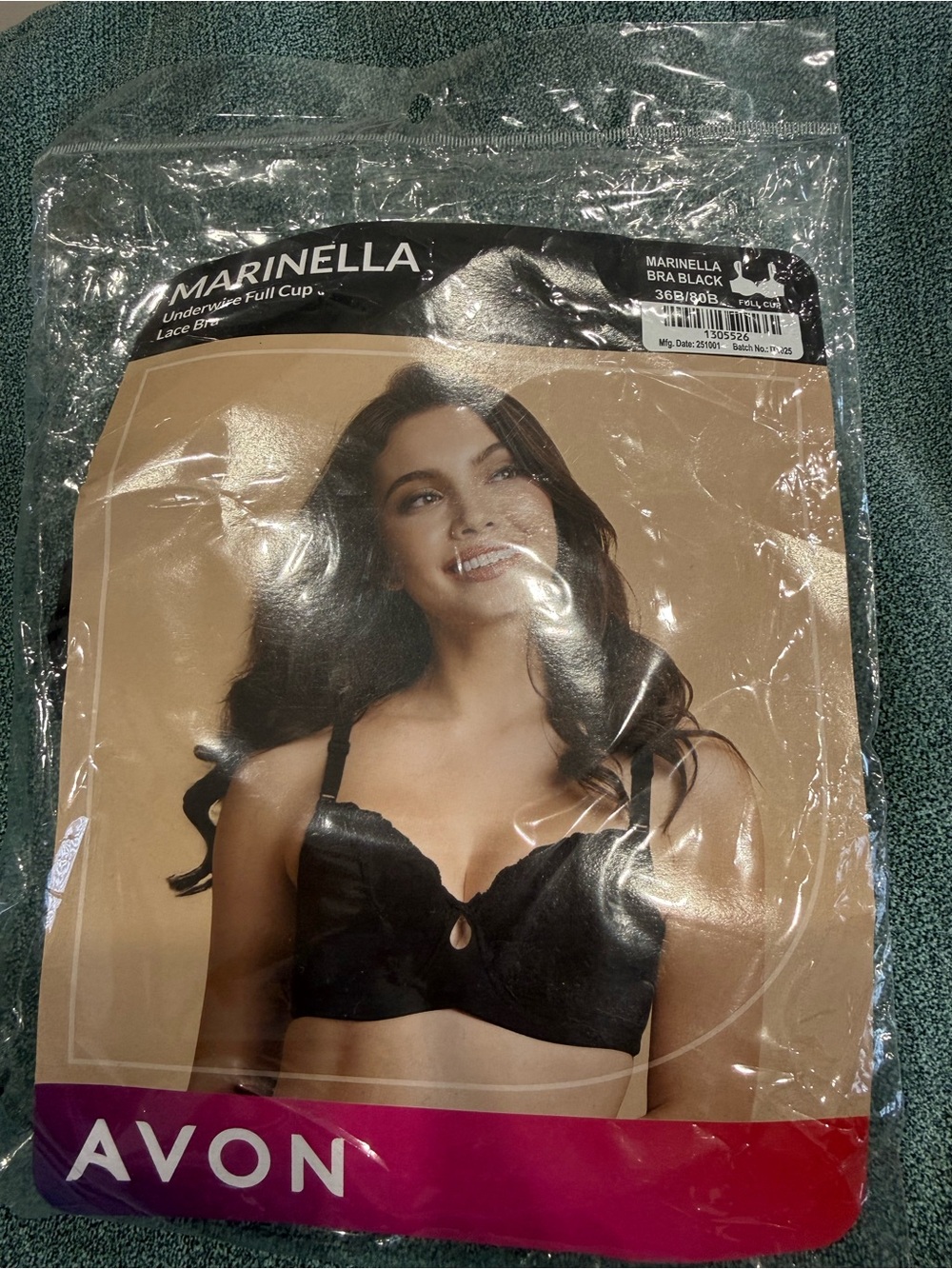 Avon Marinella Black Lace Full-Cup Bra